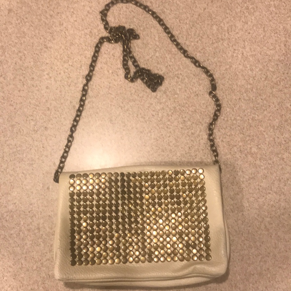 Gold and cream purse.